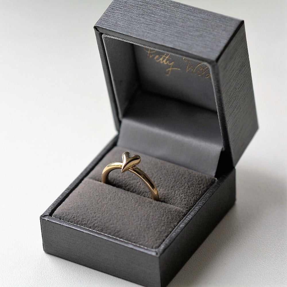 wild at heart solid gold heart ring band