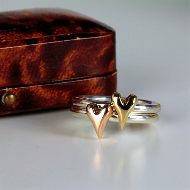 gold and silver handmade wild at heart jewellery