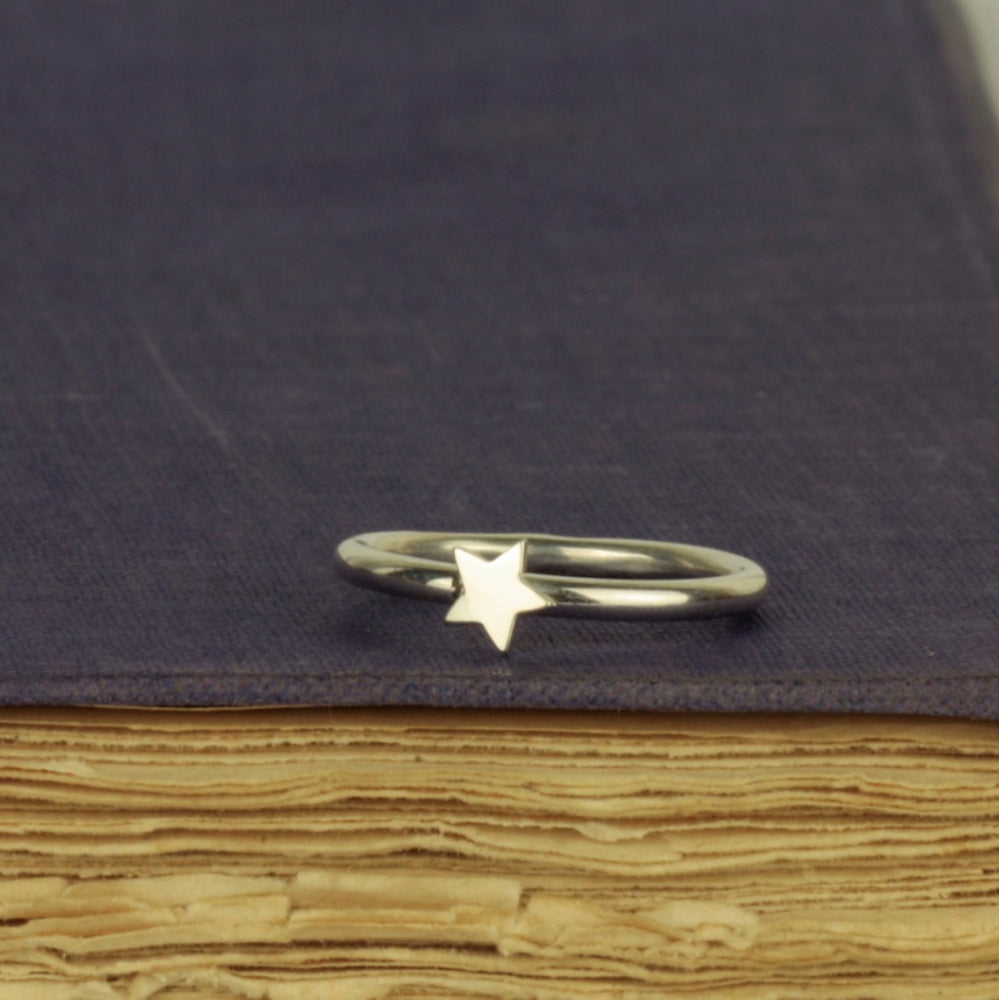 sterling silver handmade star ring