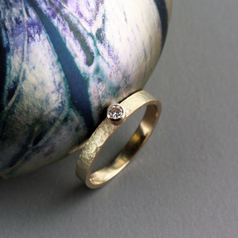 Diamond Gold Organic Engagement Ring