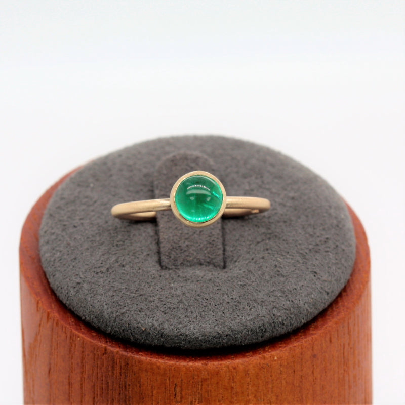 Emerald Birthstone Gold Midi Stacking Ring Set