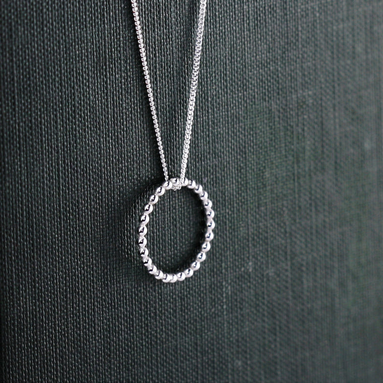 Circle of life handmade silver necklace