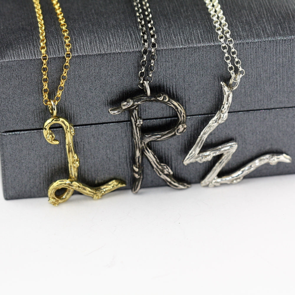 Twig Initial Necklace - A to Z