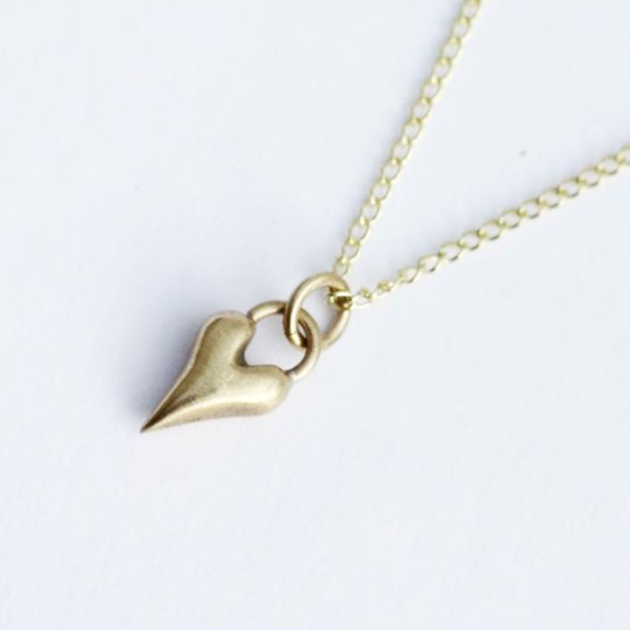 handmade gorgeous solid gold wild at heart necklace
