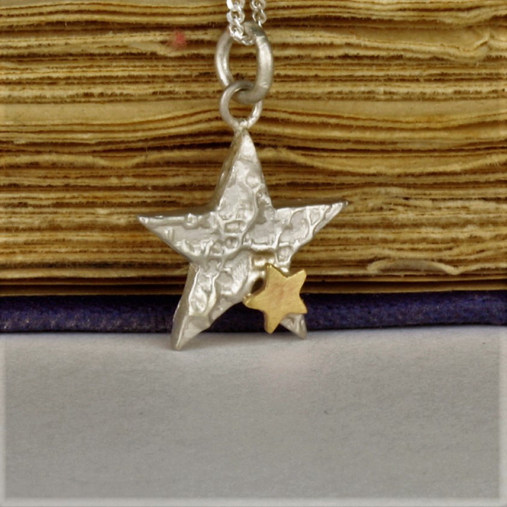 Luna Silver & Gold Star Necklace