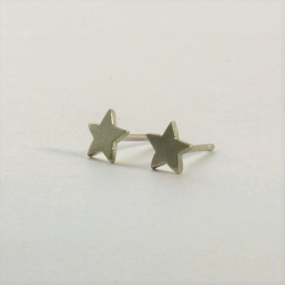 Small sterling silver star handmade earrings