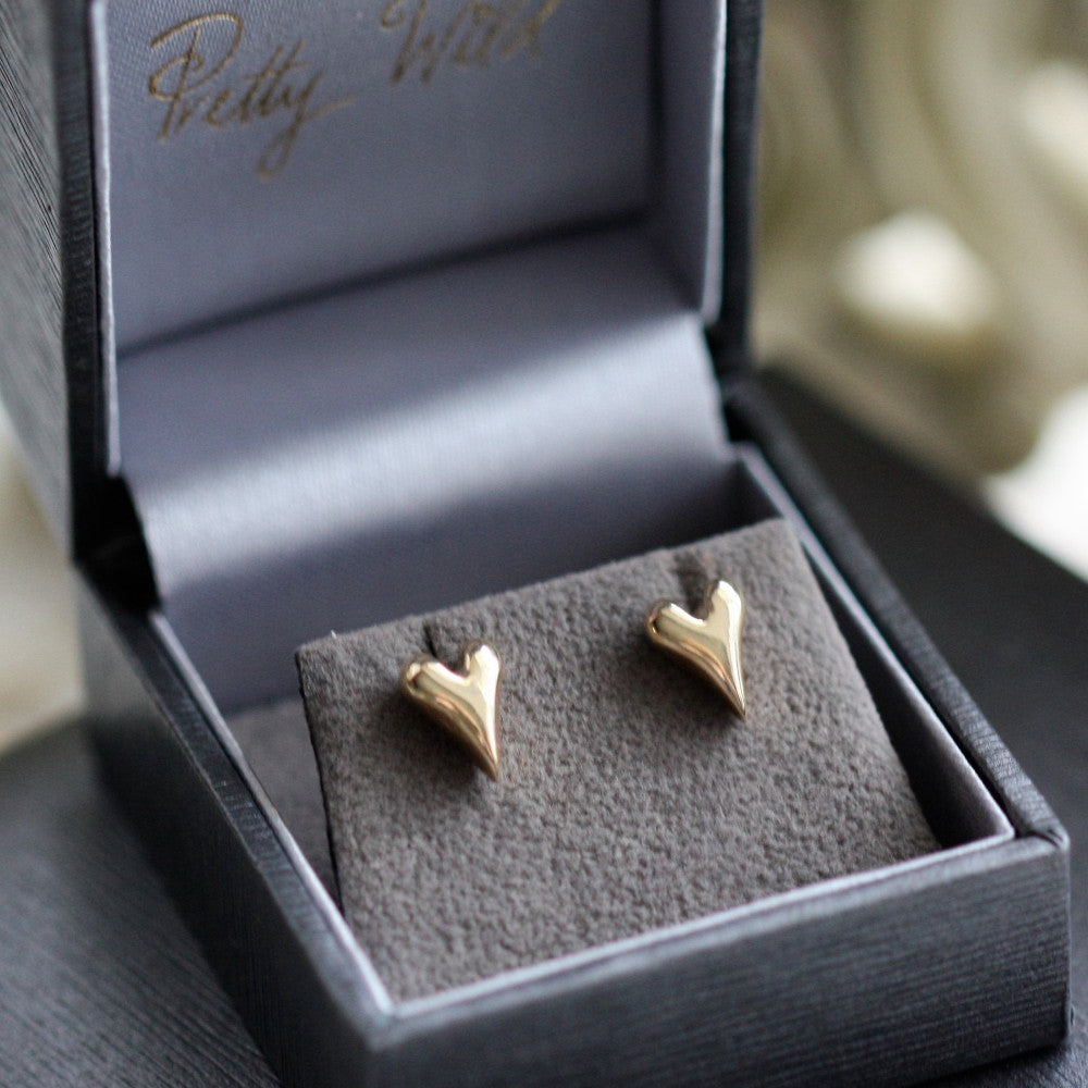 pretty wild jewellery packaging featuring wild at heart gold studs