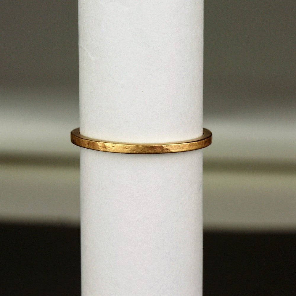 Solid handmade dainty gold ring