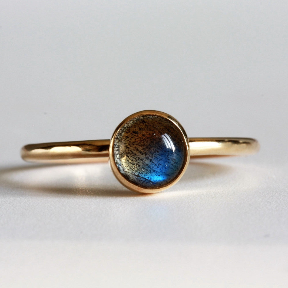 designer handmade magical labradorite solid gold ring