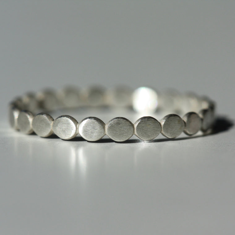 Plain Silver Pebble Ring